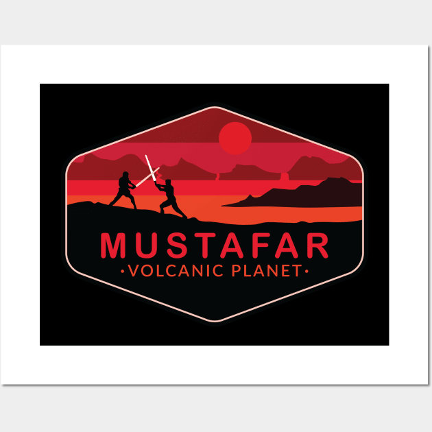 Mustafar volcanic planet Wall Art by Space Club